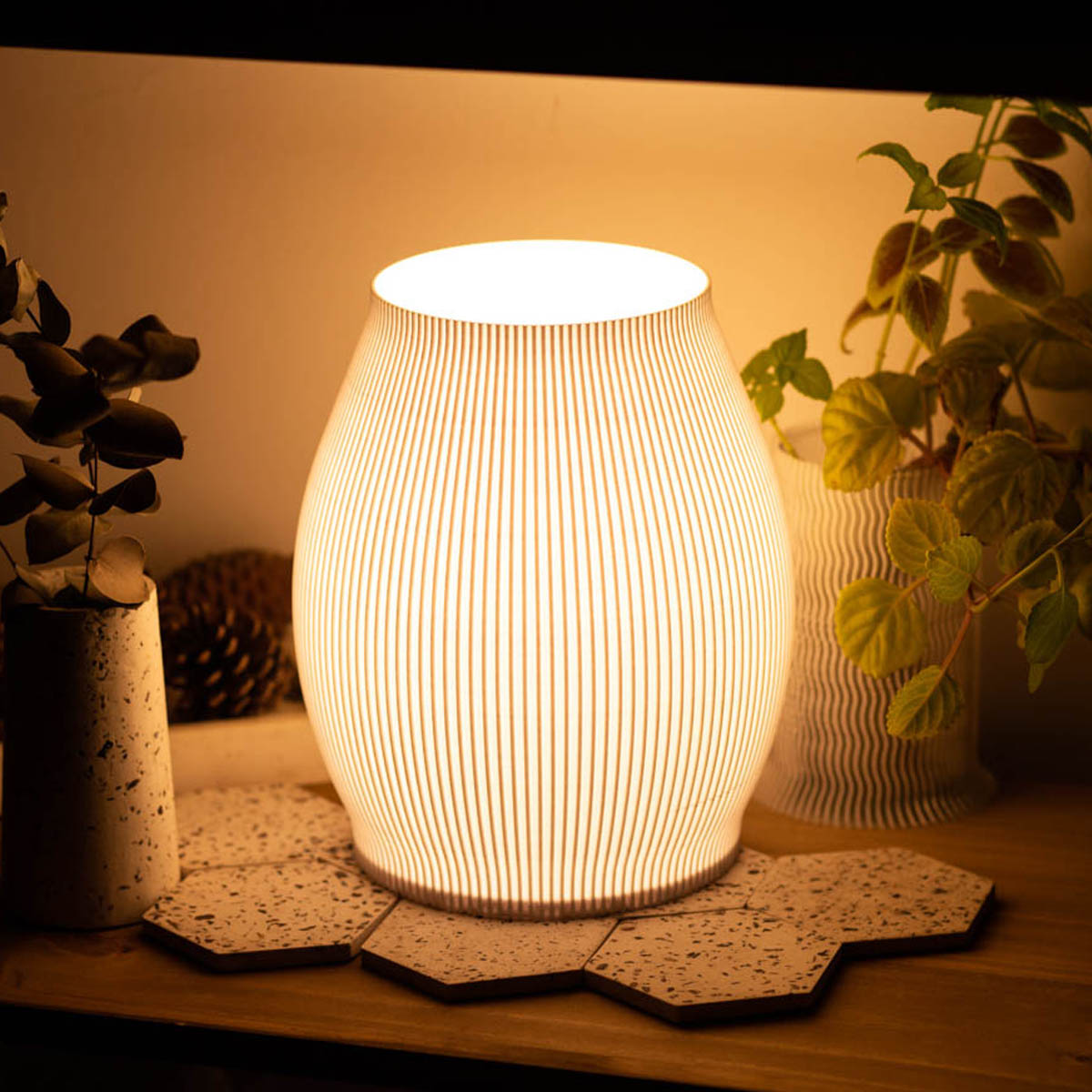 Velador Copenhague Lineal Blanco 24 Cm - Imagen 5