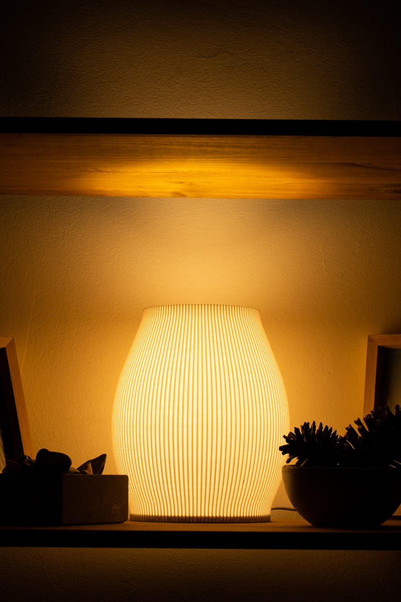 Velador Copenhague Lineal Blanco 24 Cm - Imagen 2