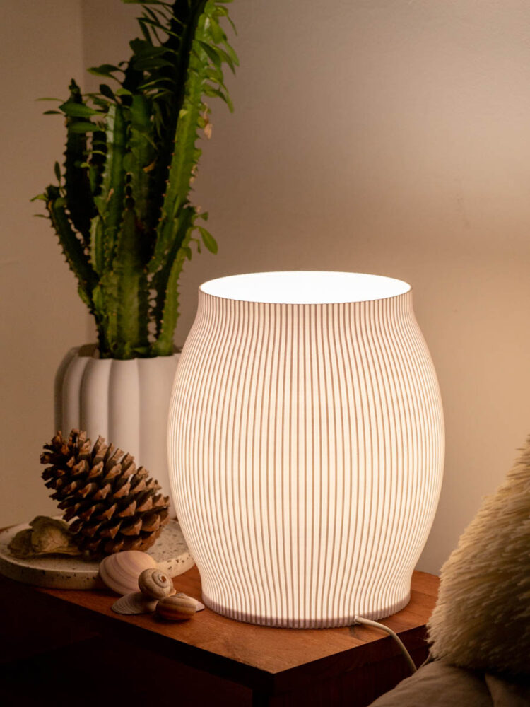 Velador Valhalla Lineal Blanco 24 Cm