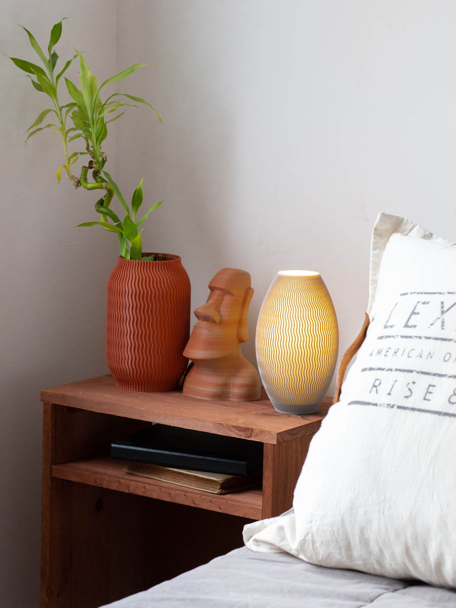 Velador Hamburg Cemento 20 Cm - Imagen 2