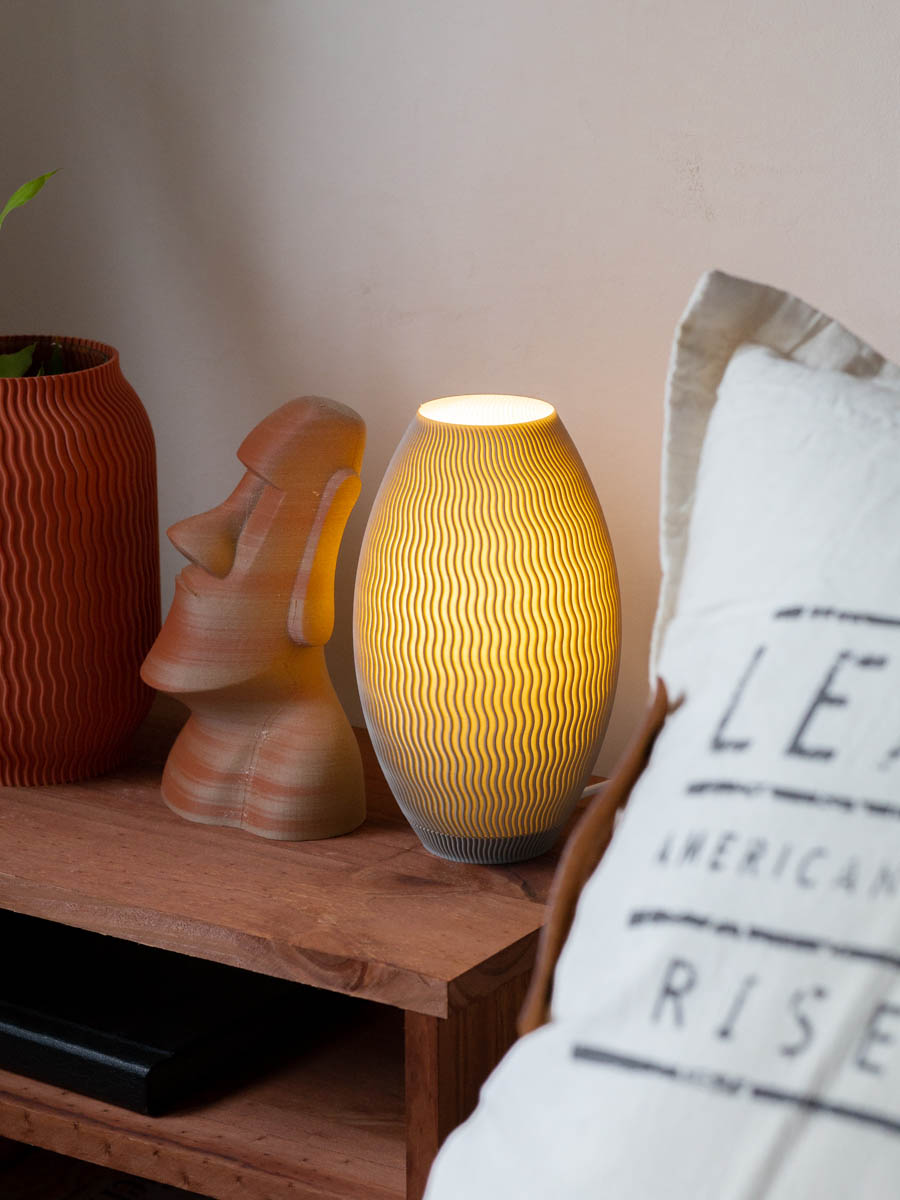 Velador Hamburg Cemento 20 Cm - Imagen 4