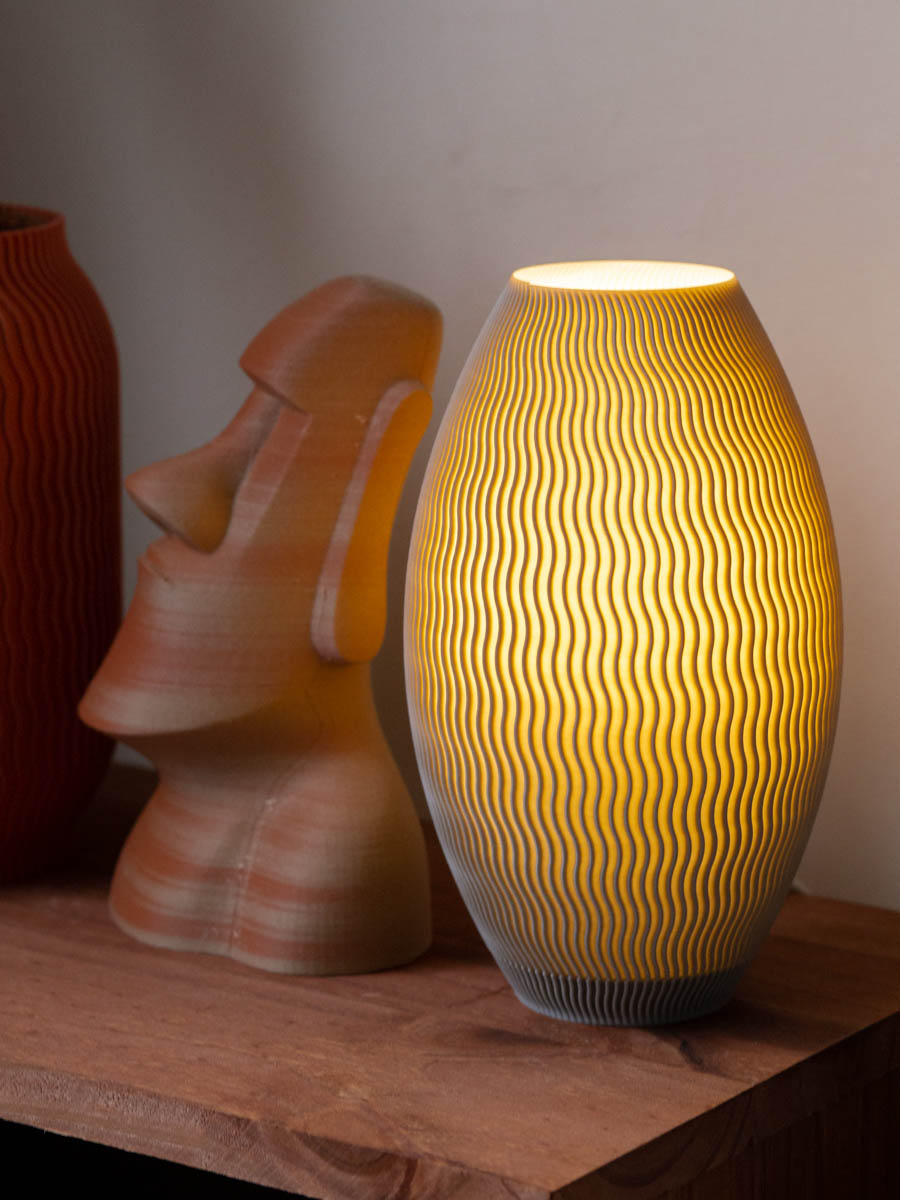 Velador Hamburg Cemento 20 Cm