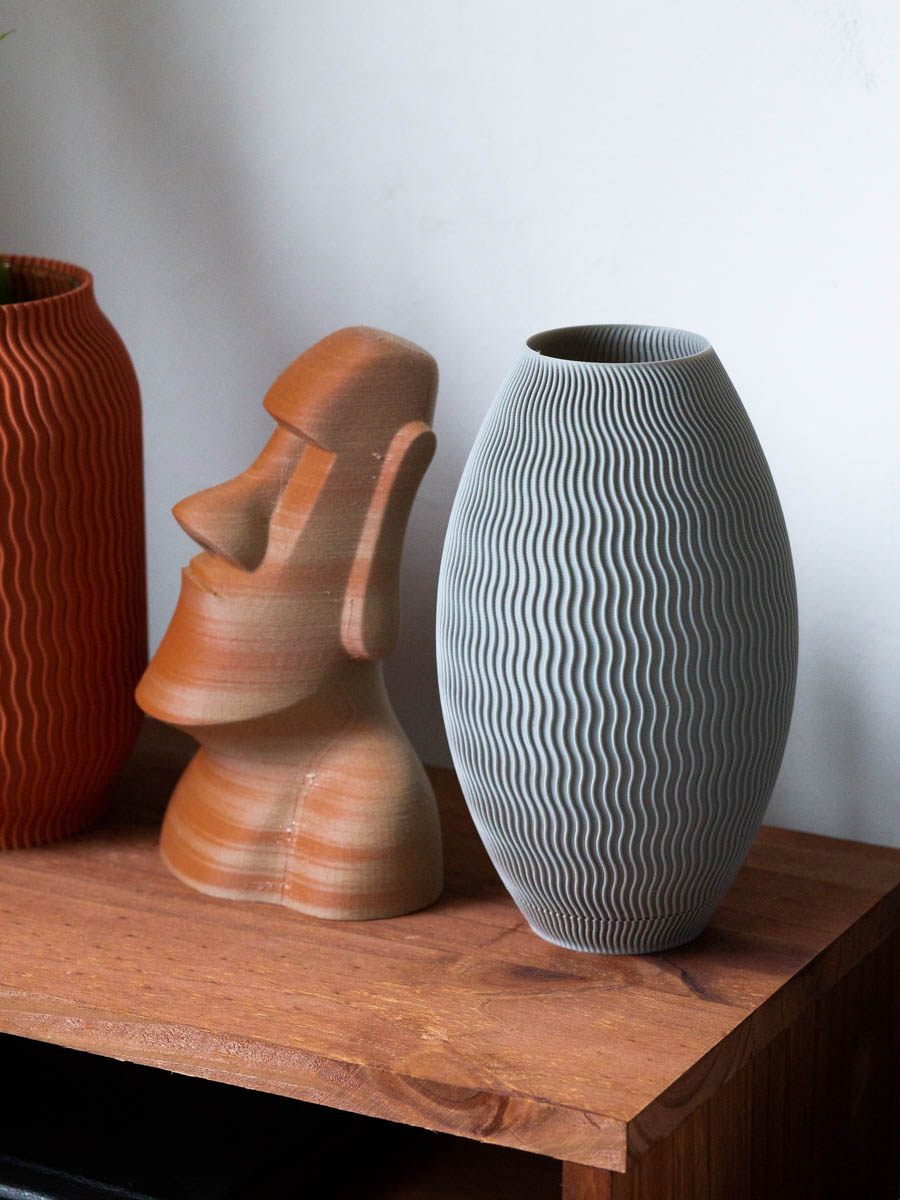 Velador Hamburg Cemento 20 Cm - Imagen 1