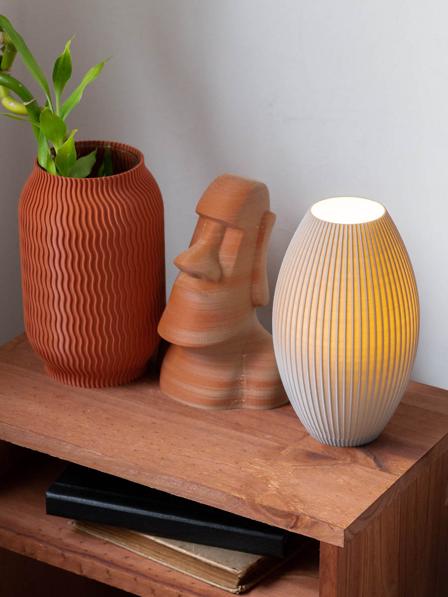 Velador Vaasa Cemento 20 Cm - Imagen 1