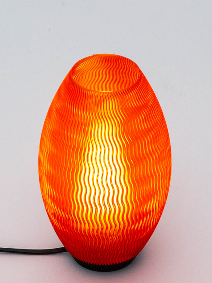 Velador Hamburg Rojo Cristal 20 Cm - Imagen 1