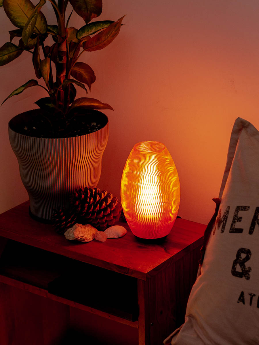 Velador Hamburg Rojo Cristal 20 Cm - Imagen 2