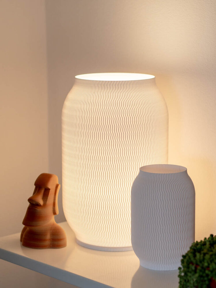 Velador Luft Ondas Blanco XL