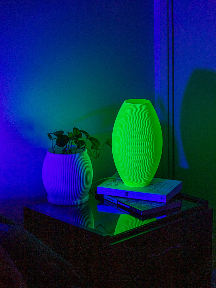 Velador Hamburg Fluo 20 Cm - Imagen 1